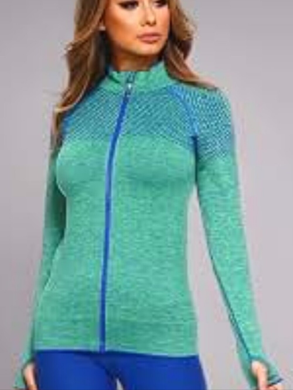 Yelete STELLA EYLSE Green Full-Zip Women's Knit Jacket